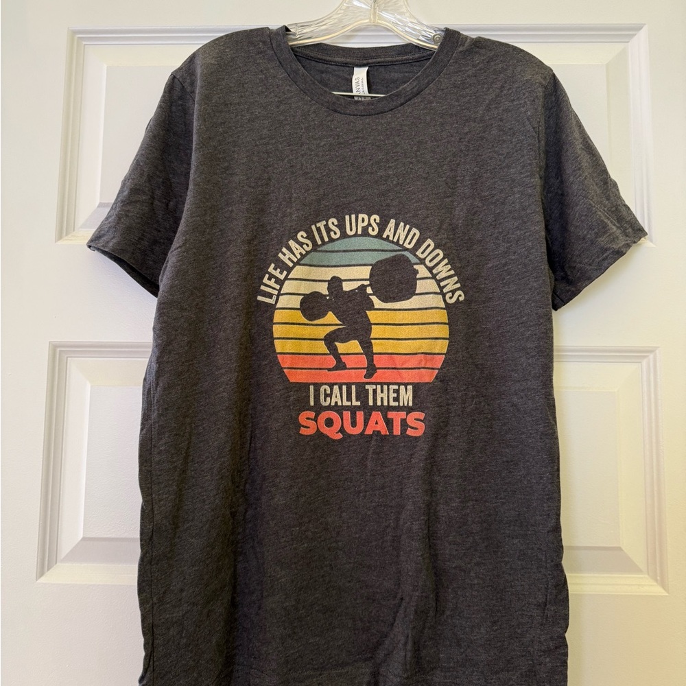 Gray Men’s Athletic Squats T-Shirt